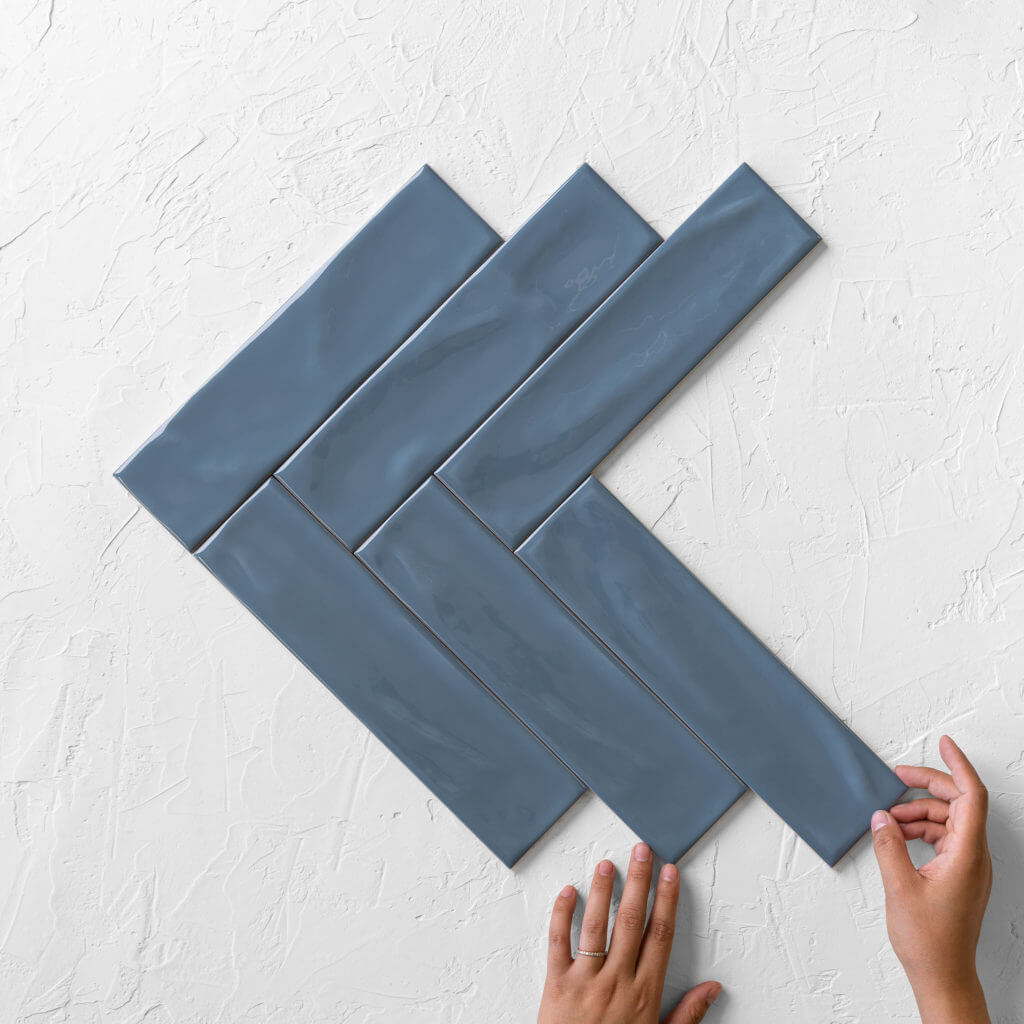 Pasha Dark Blue Gloss 75x300mm Online Tile