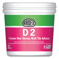 Ardex D2 Premium Non-Slump Wall Tile Adhesive 22kg